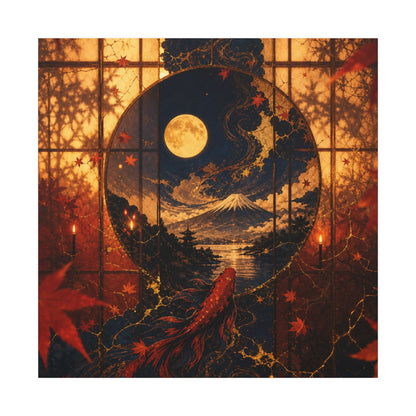 Beautiful Shoji Screen Canvas Art - Gold Vein Kintsugi