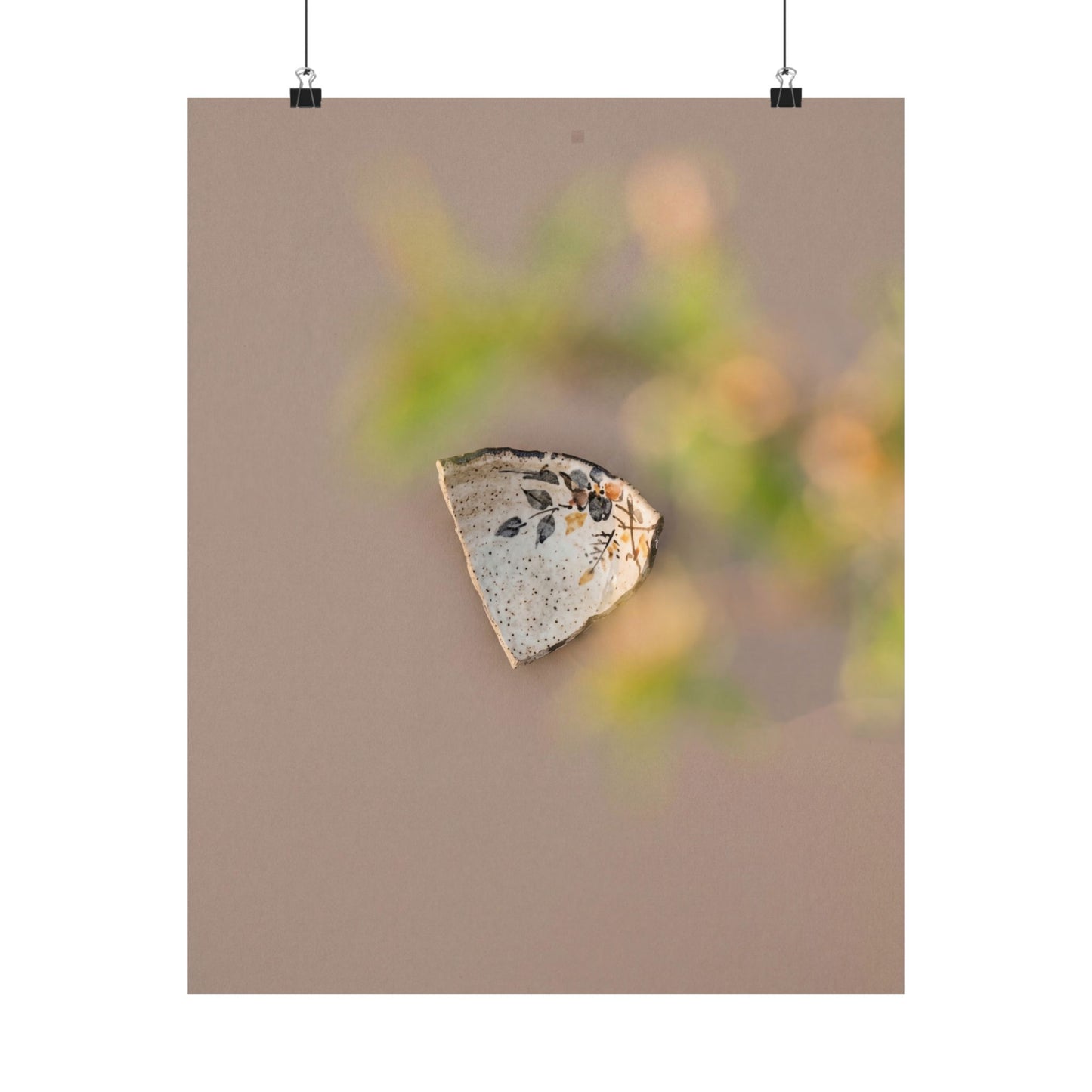 Ma Ceramic Bowl Wall Art Print - Japandi Japanese Pattern
