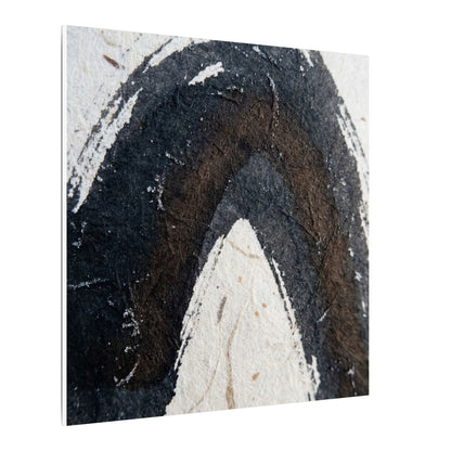 Moody Ink Brushstroke Canvas Art - Moody Minimal Dark Japandi