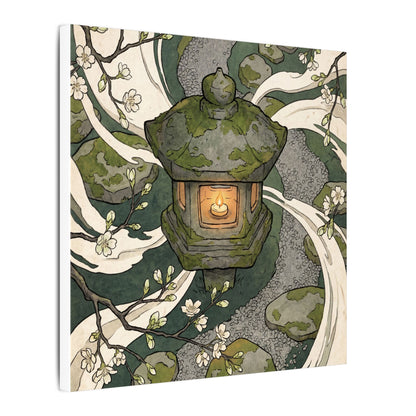 Zen Stone Lantern in Candlelight | Ukiyo E Inspired Canvas Art