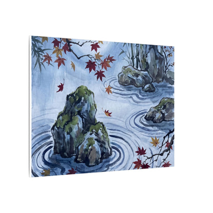 Rock Garden Autumn Canvas Art | Zen Tranquil Design