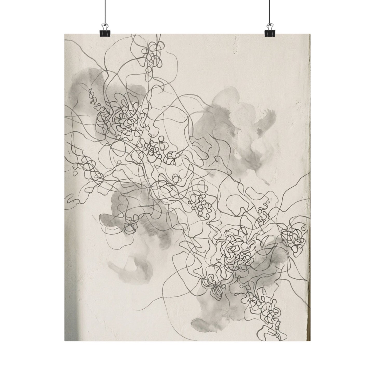 Datsuzoku Shadow Play Wall Art Print - Dark Japandi Dark Texture Art Print