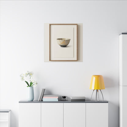 Kintsugi Charcoal Canvas Art