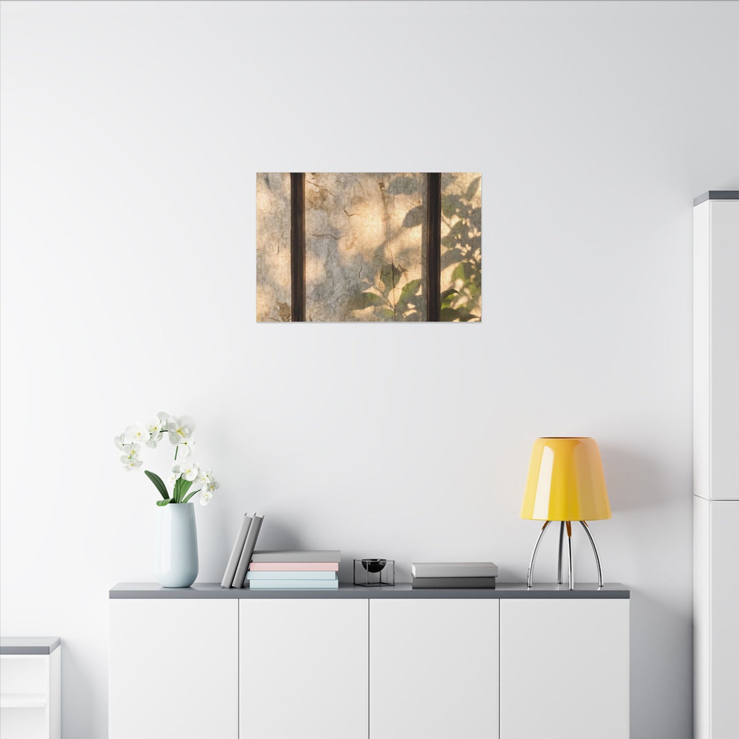 Golden Hour Shoji Screen Canvas Art - Japandi Mono No Aware