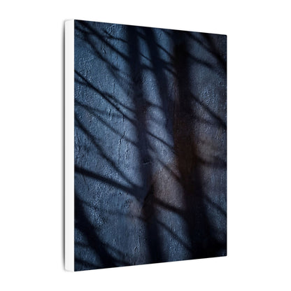 Dark Japandi Shadow Play in Moonlight | Moody Minimal Canvas Art