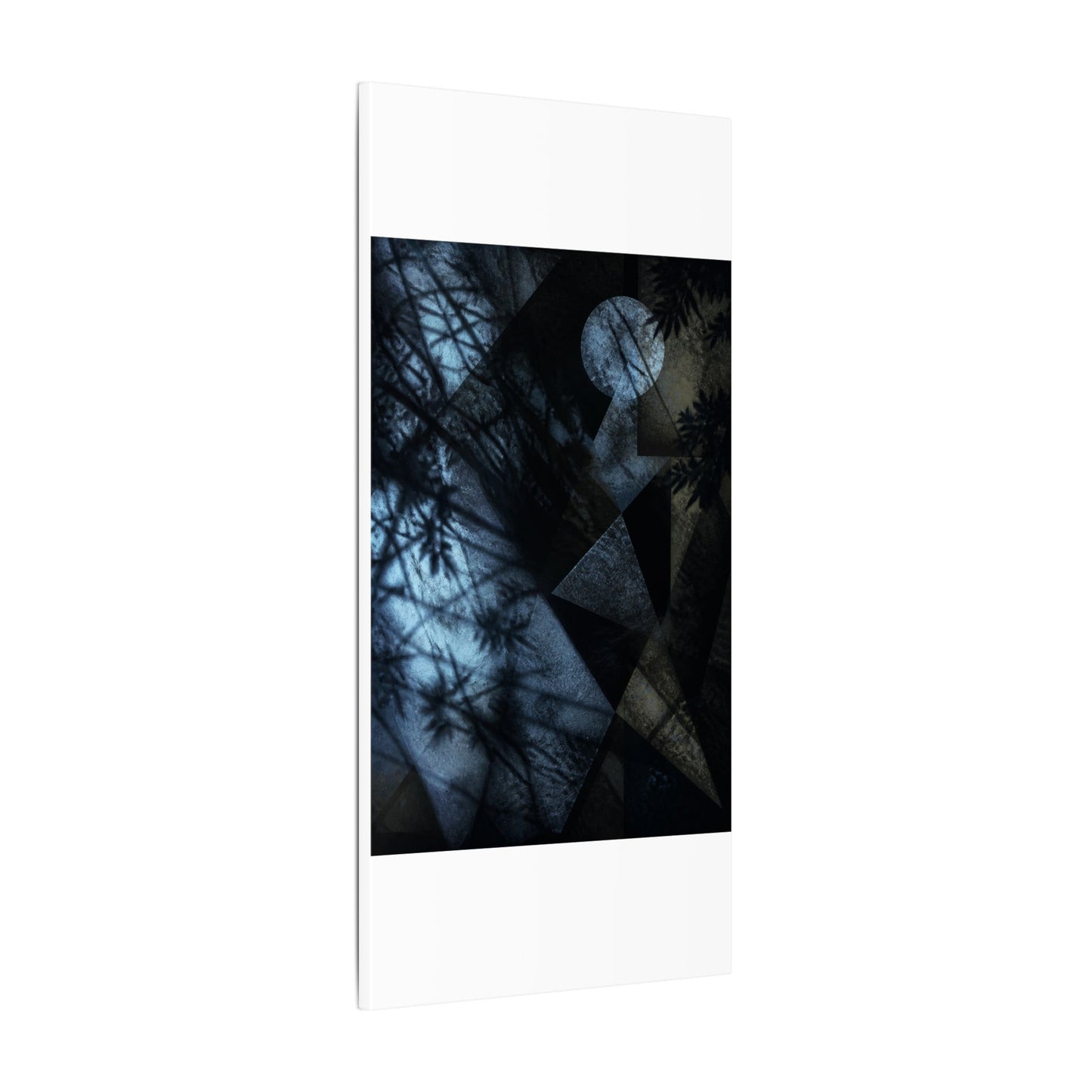 Shadow Play Winter Canvas Art | Dark Japandi Luxurious Design