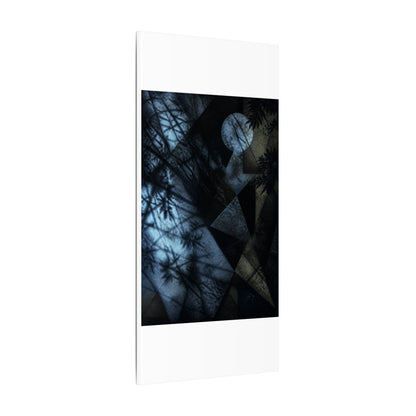 Shadow Play Winter Canvas Art | Dark Japandi Luxurious Design