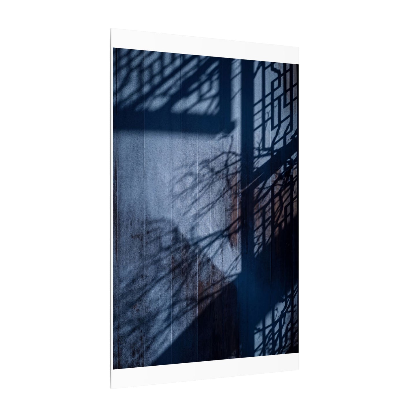 Shadow Play Moody Minimal Canvas Art | Moody Dark Japandi Art