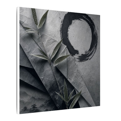 Winter Paper Fold Enso Canvas Art | Serene Decor