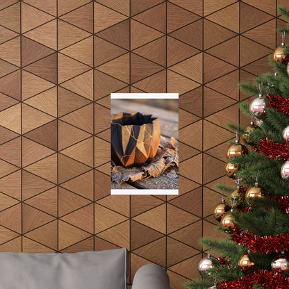 Golden Hour Paper Fold Wall Art Print - Kintsugi Seijaku