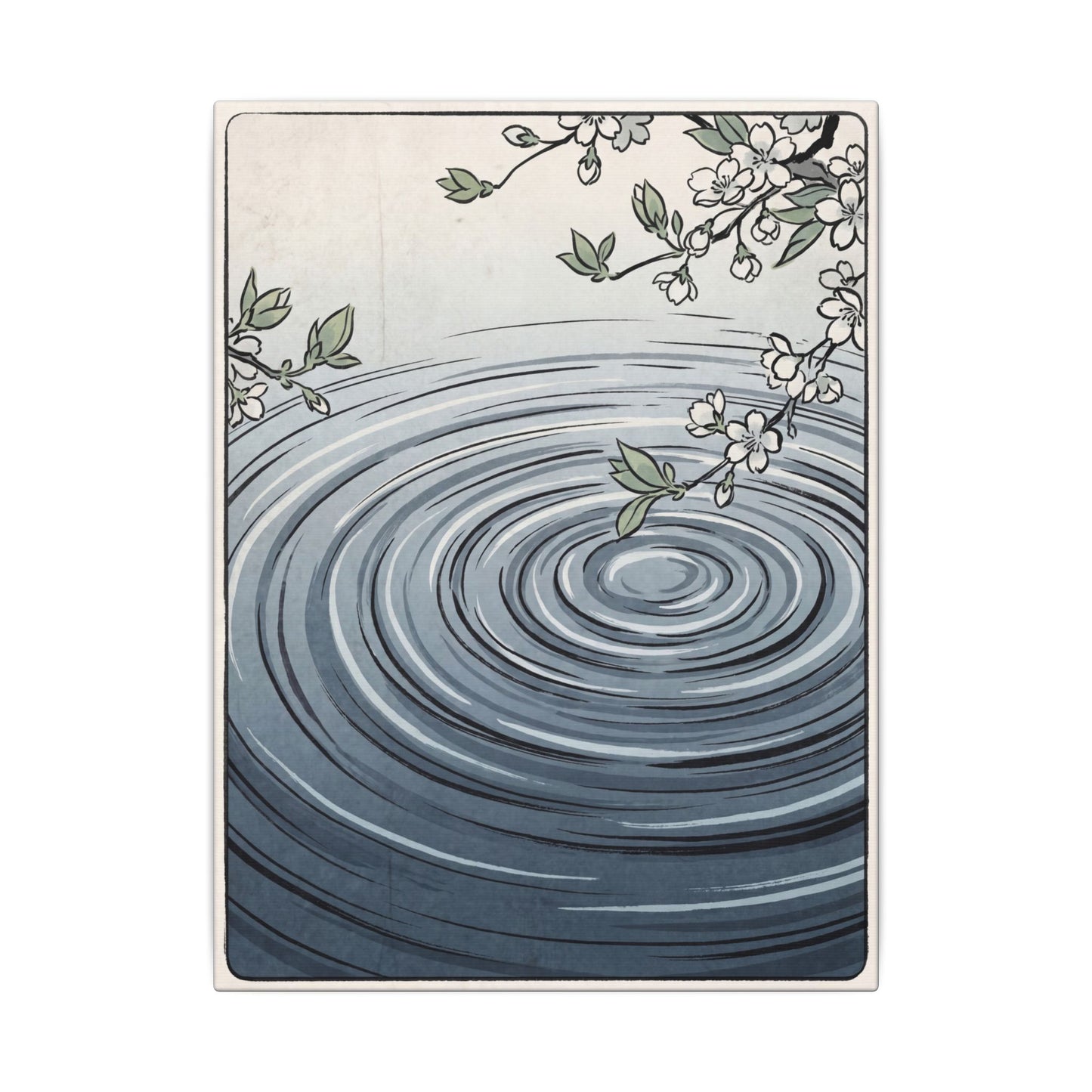 Calm Water Ripple Canvas Art - Ukiyo E Inspired Zen