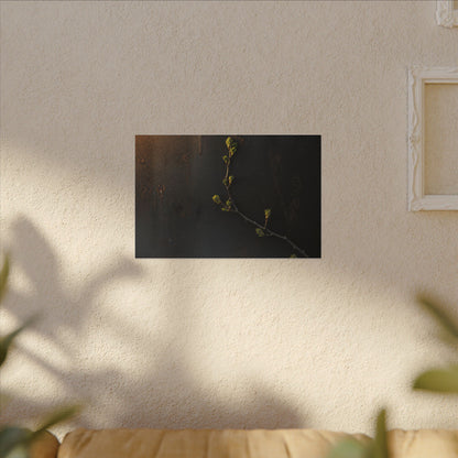 Dark Japandi Rust Patina in Golden Hour | Moody Minimal Canvas Art