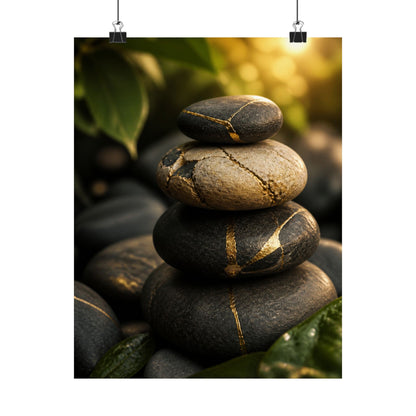 Summer River Stones Broken Beauty Wall Art Print | Beautiful Decor