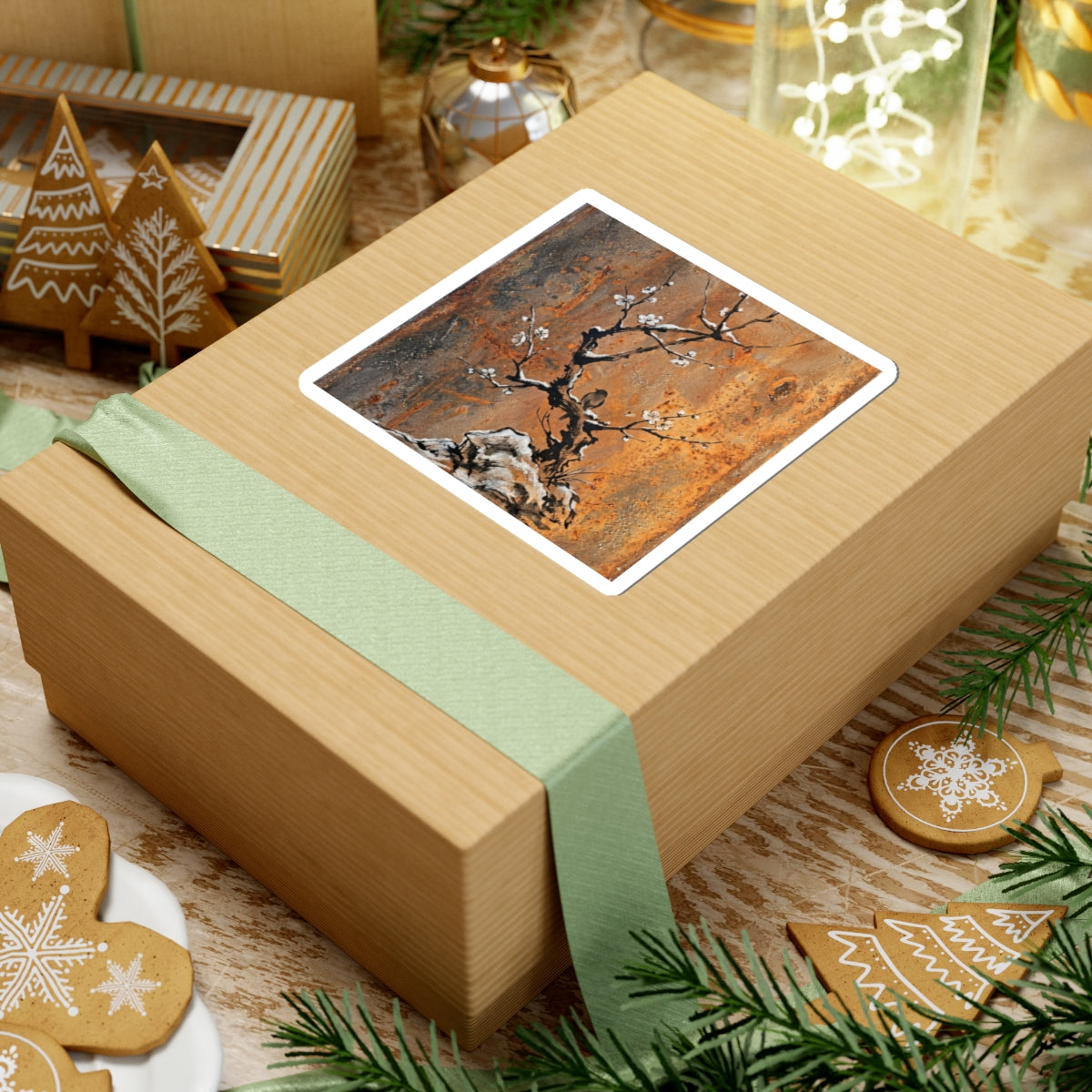 Datsuzoku Rust Patina Sticker - Zen Sumi E Art Print