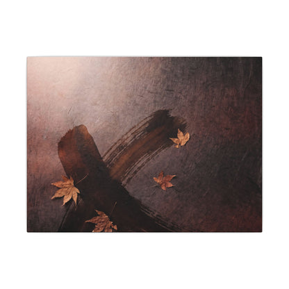 Moody Ink Brushstroke Canvas Art - Moody Minimal Dark Japandi Art Print