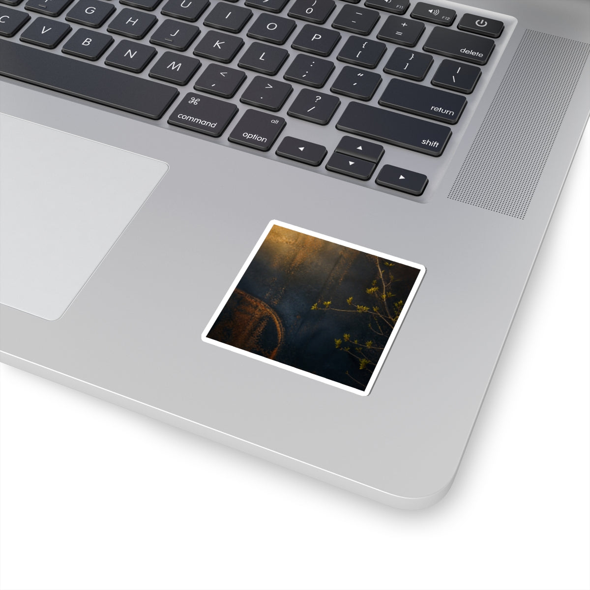Rust Patina Dark Texture Sticker | Sophisticated Dark Japandi Art