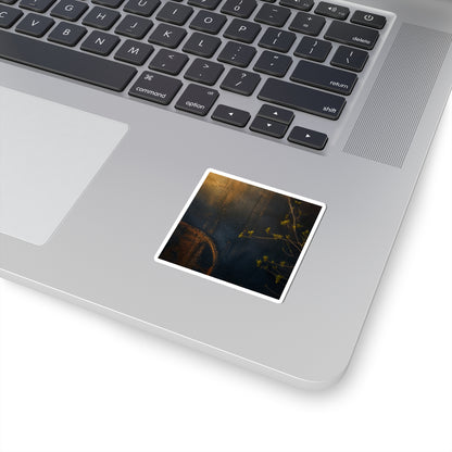 Rust Patina Dark Texture Sticker | Sophisticated Dark Japandi Art