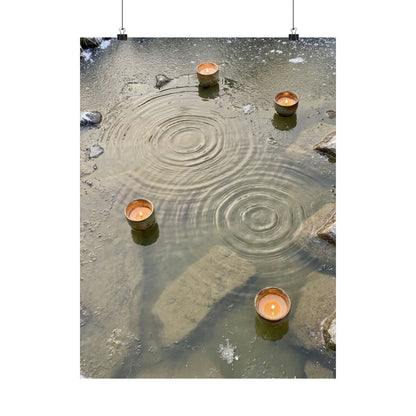 Fukinsei Water Ripple Wall Art Print - Japandi Japanese Pattern