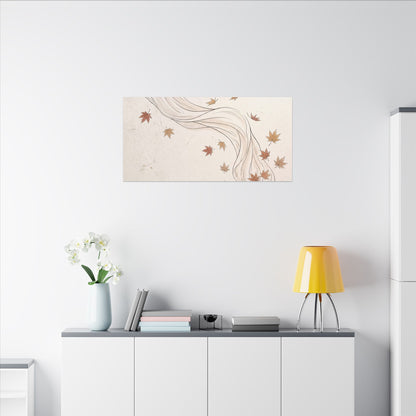 Japandi Silk Drape in Dawn | Minimal Line Canvas Art