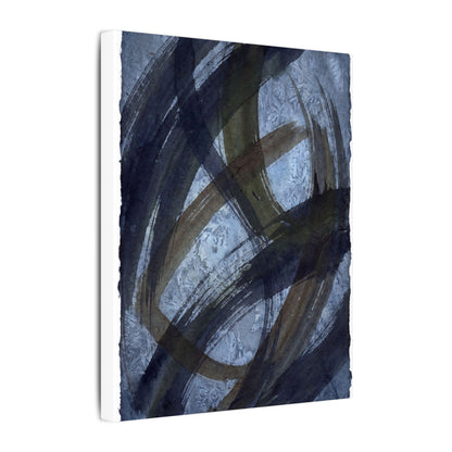 Ink Brushstroke Canvas Art | Winter Dark Japandi Shadow Zen Art