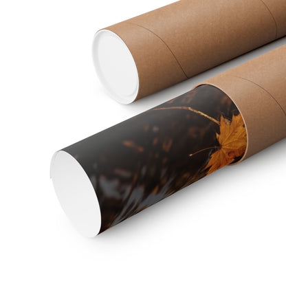 Water Ripple Autumn Wall Art Print | Kintsugi Resilient Design