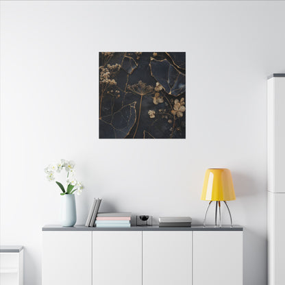 Philosophical Dried Flowers Canvas Art - Broken Beauty Kintsugi
