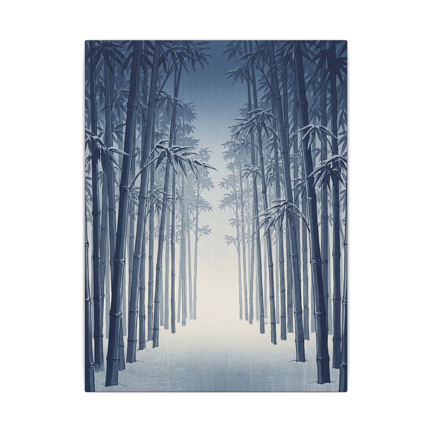 Bamboo Grove Canvas Art | Winter Zen Ukiyo E Inspired Art