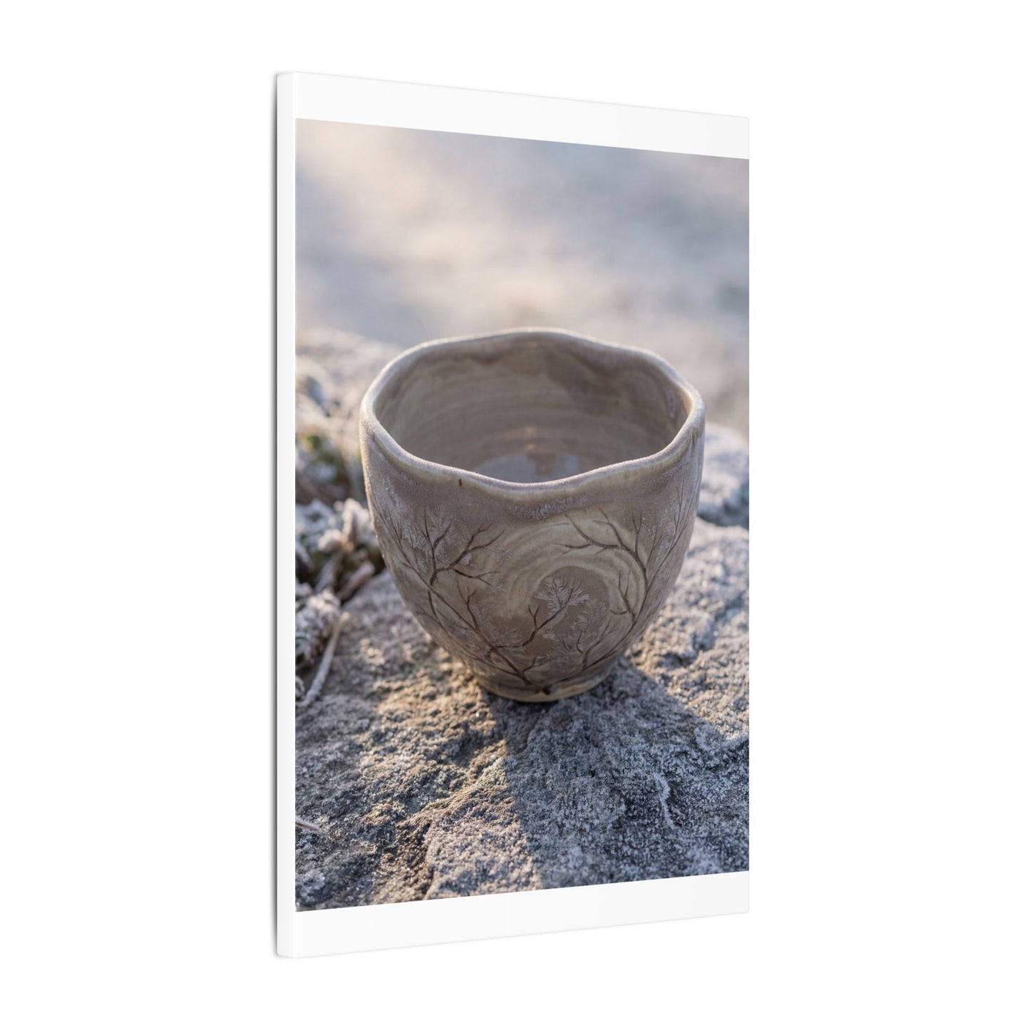 Seijaku Ceramic Bowl Canvas Art - Japandi Japanese Pattern