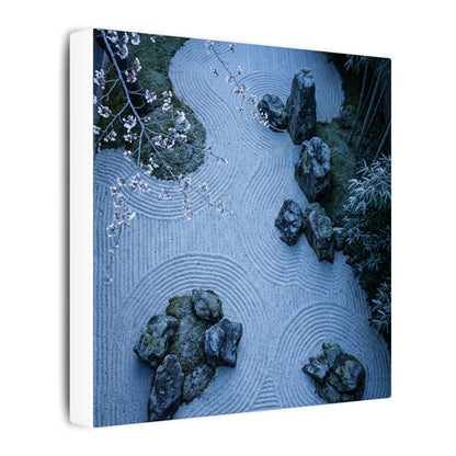 Earthy Silk Drape Canvas Art - Minimal Line Japandi