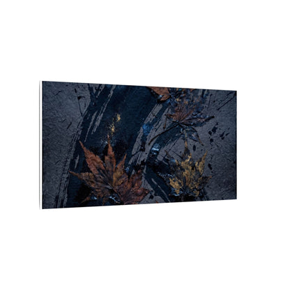 Sophisticated Ink Brushstroke Canvas Art - Dark Texture Dark Japandi