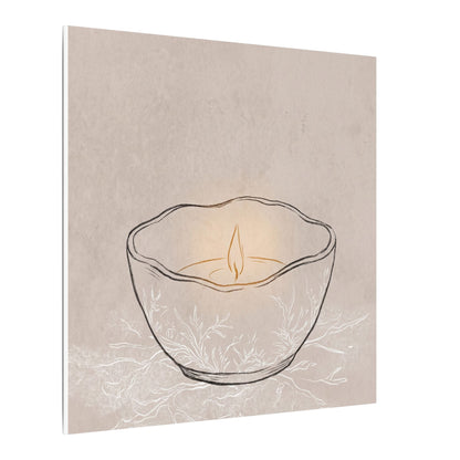 Ceramic Bowl Minimal Line Canvas Art | Neutral Japandi Art