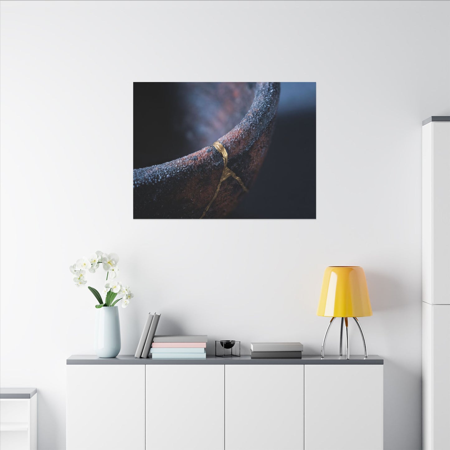 Artful Ceramic Bowl Canvas Art - Broken Beauty Kintsugi
