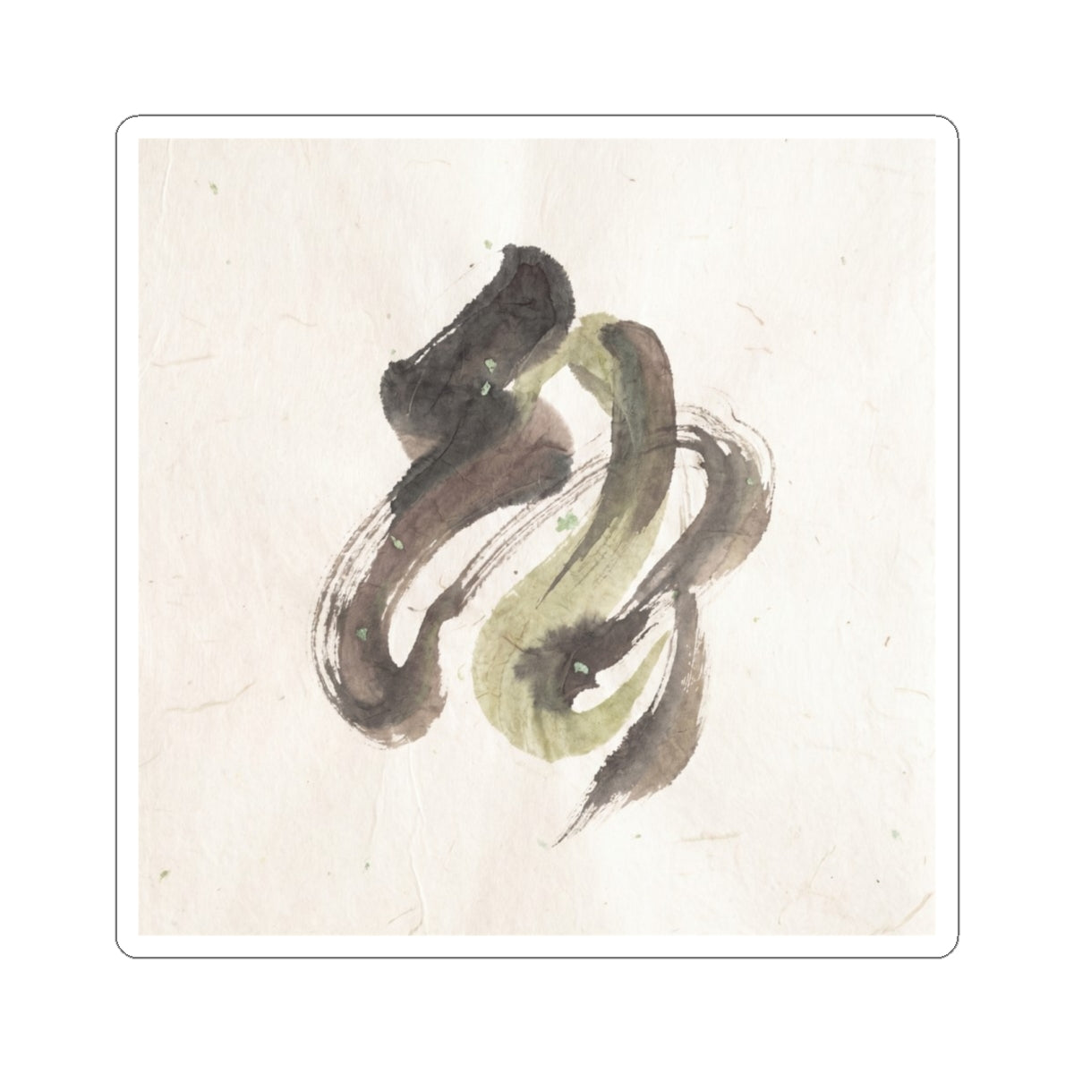 Ink Brushstroke Sticker | Spring Japandi Japanese Pattern Art