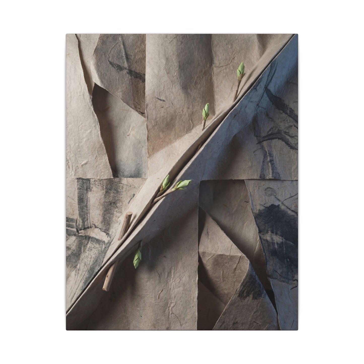 Paper Fold Canvas Art | Spring Japandi Japanese Pattern Art