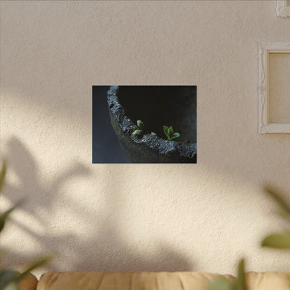 Ceramic Bowl Moody Minimal Canvas Art | Sophisticated Dark Japandi Art