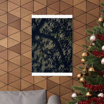 Shadow Play Moody Minimal Wall Art Print | Atmospheric Dark Japandi Art