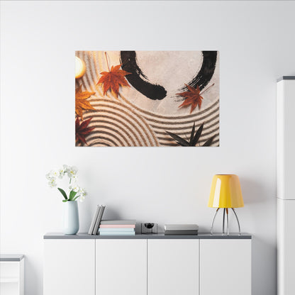 Tranquil Rock Garden Canvas Art - Enso Zen