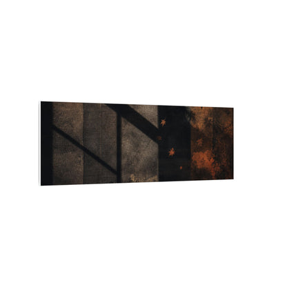 Sophisticated Shadow Play Canvas Art - Dark Texture Dark Japandi