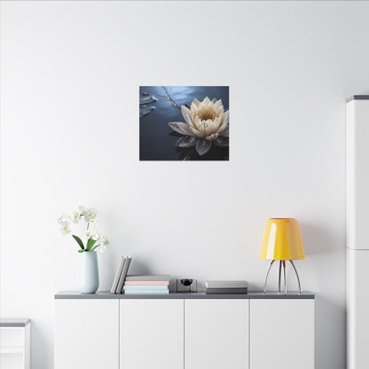 Beautiful Lotus Flower Canvas Art - Gold Vein Kintsugi