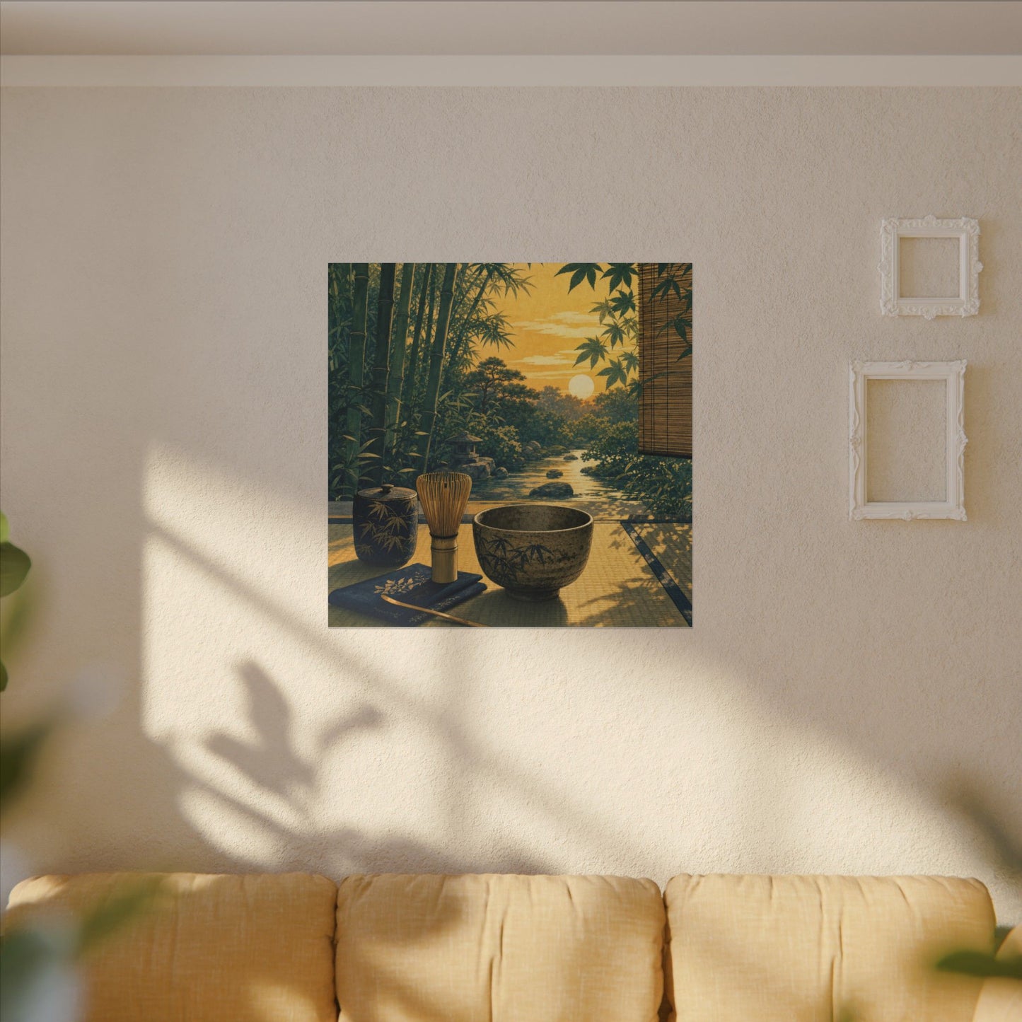 Ma Tea Ceremony Canvas Art - Zen Ukiyo E Inspired