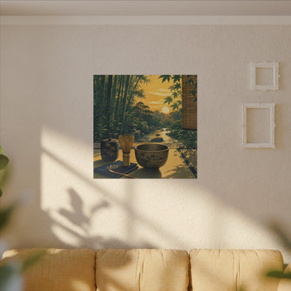 Ma Tea Ceremony Canvas Art - Zen Ukiyo E Inspired