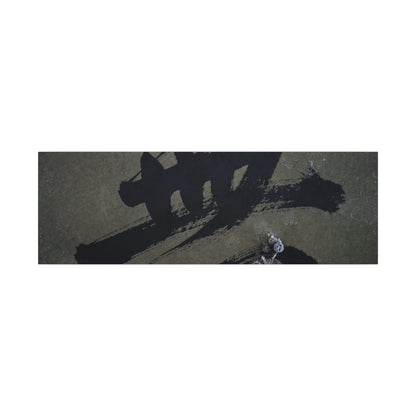 Sophisticated Calligraphy Canvas Art - Shadow Zen Dark Japandi