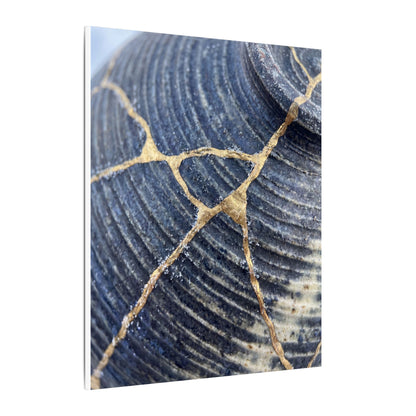 Shibui Water Ripple Canvas Art - Kintsugi Gold Repair