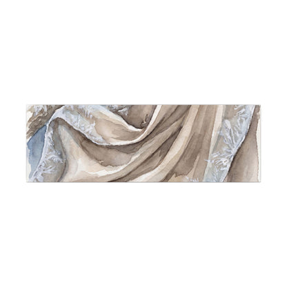 Silk Drape Winter Canvas Art | Japandi Cozy Design