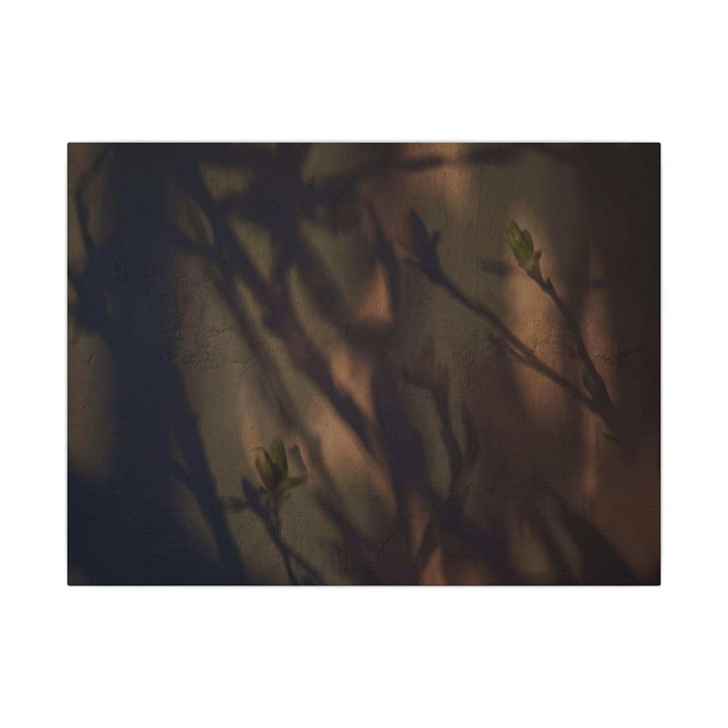 Candlelight Shadow Play Canvas Art - Dark Japandi Shibui