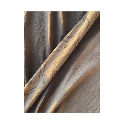 Warm Silk Drape Canvas Art - Japanese Pattern Japandi