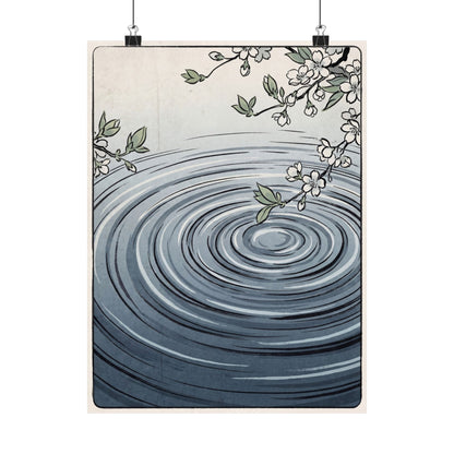 Water Ripple Spring Wall Art Print | Zen Peaceful Design Art Print