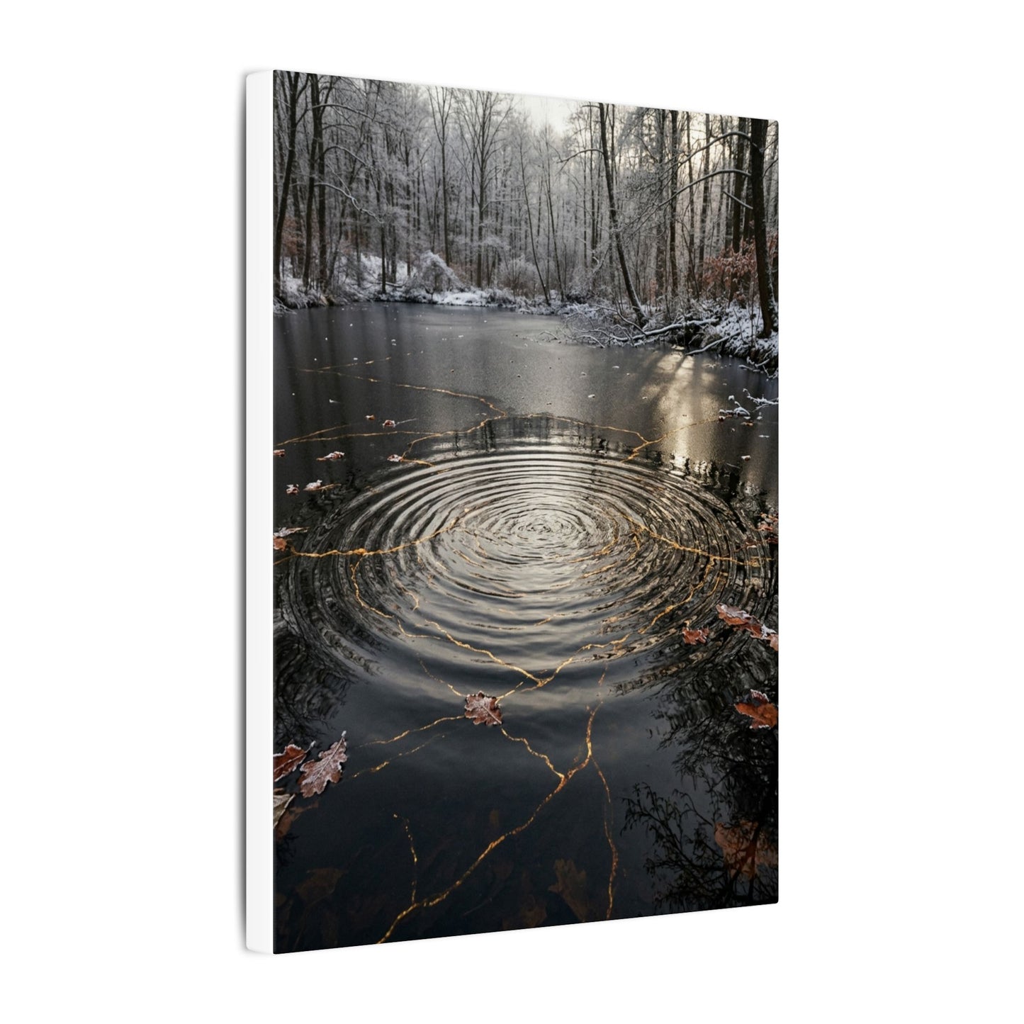 Water Ripple Broken Beauty Canvas Art | Artful Kintsugi Art