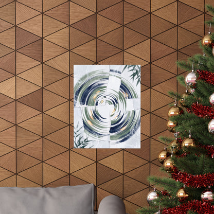 Serene Water Ripple Wall Art Print - Sumi E Zen