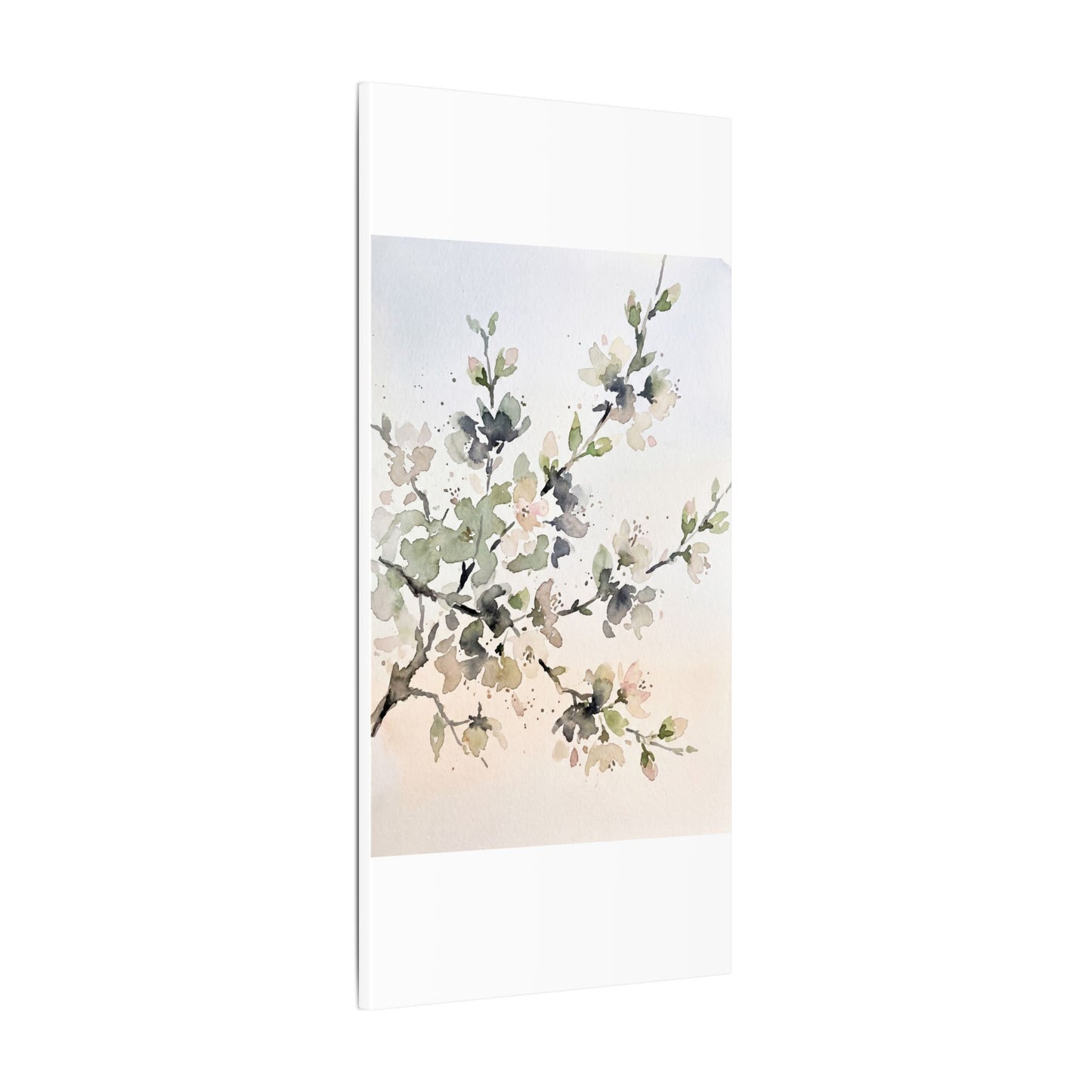 Cherry Blossom Watercolor Canvas Art | Elegant Japandi Art